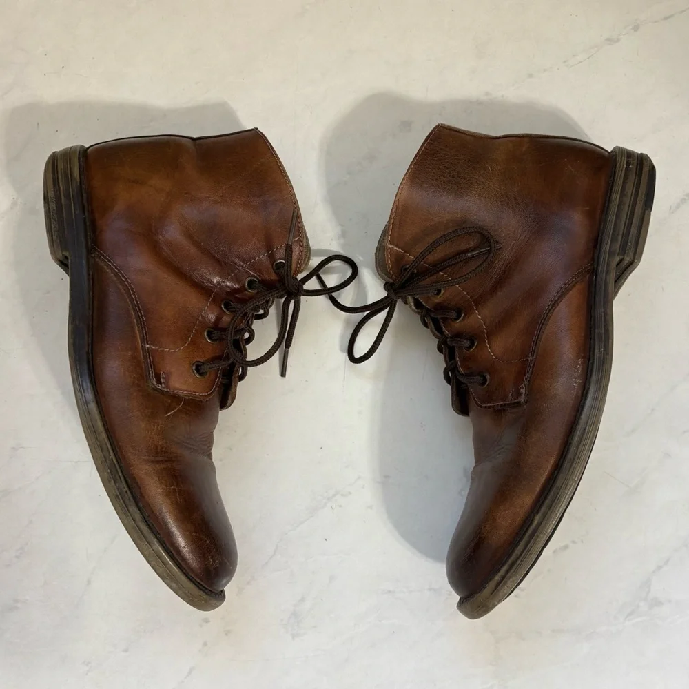 Bed Stu Men’s Size 8 Brown Leather Lace Up Chukka Boots Dress Shoes Formal Party